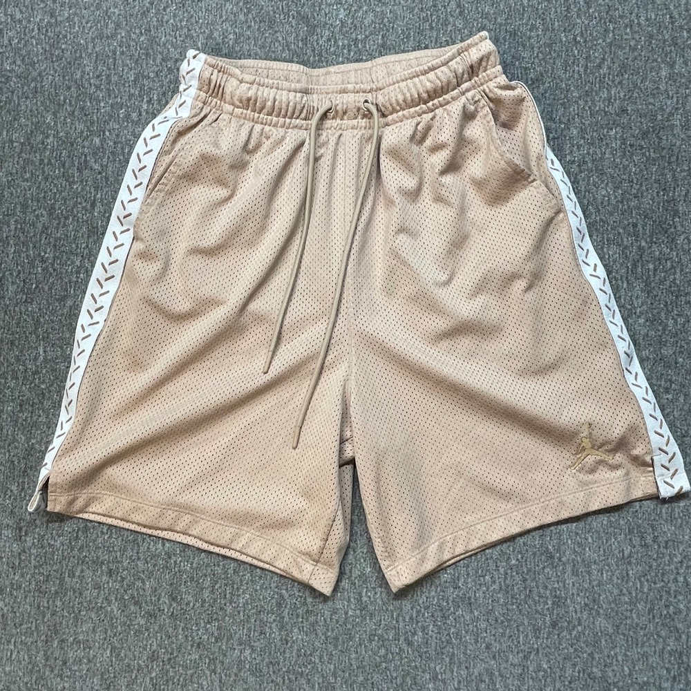 Jordan Flight MVP Mesh Jumpman Shorts Men's  Tan Basketball FN4611-244 Small